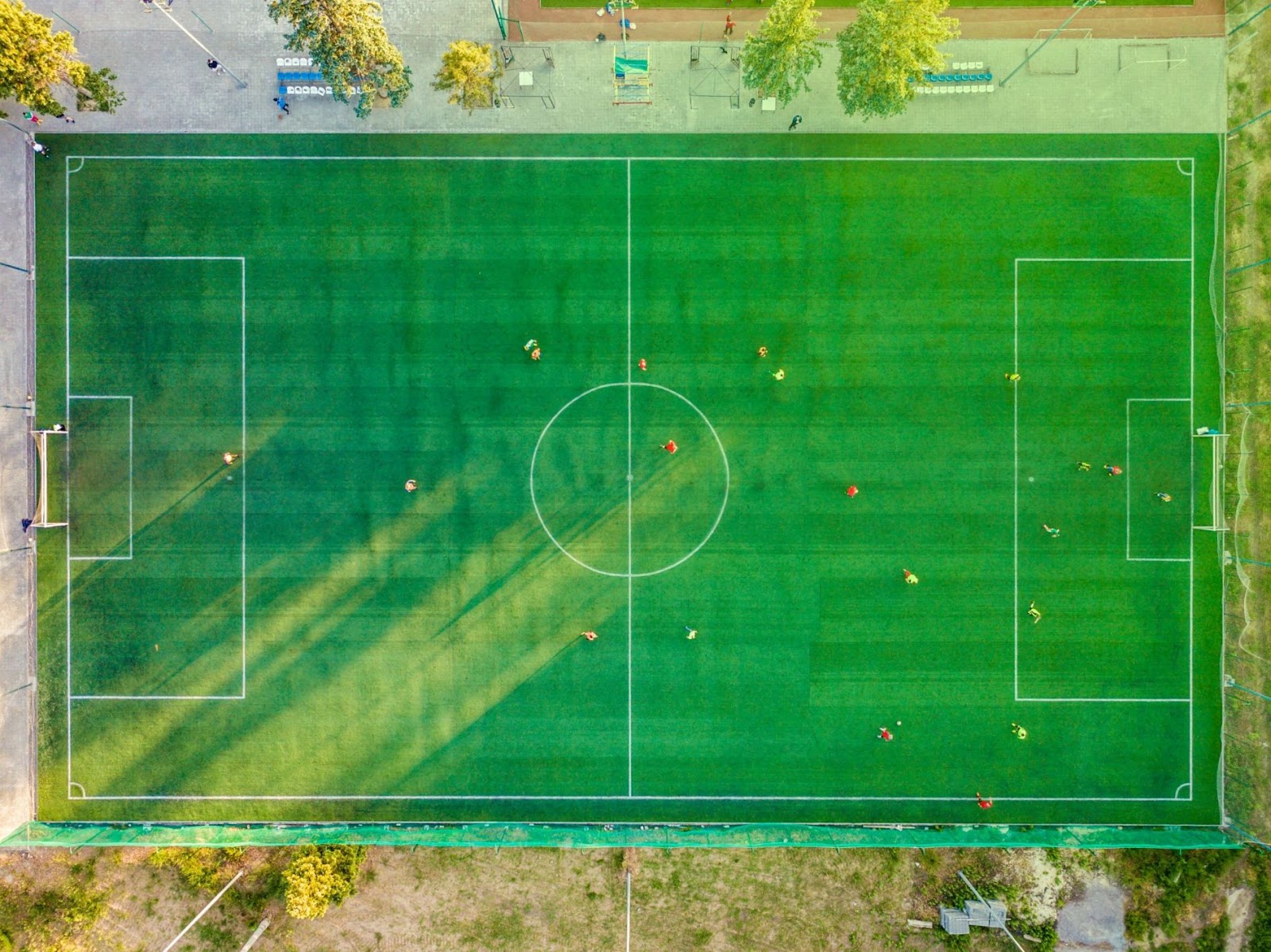 Photo — football pitch aerial