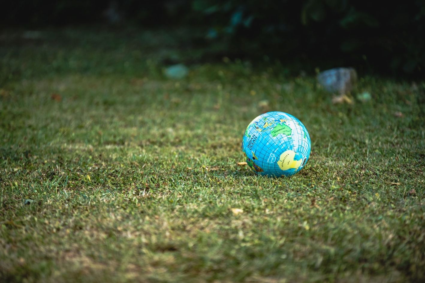 Blog image — globe on grass